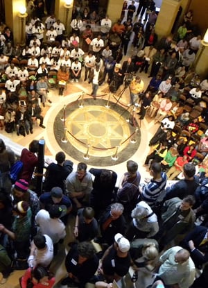 A protest or awareness event at the Minnesota state capital.